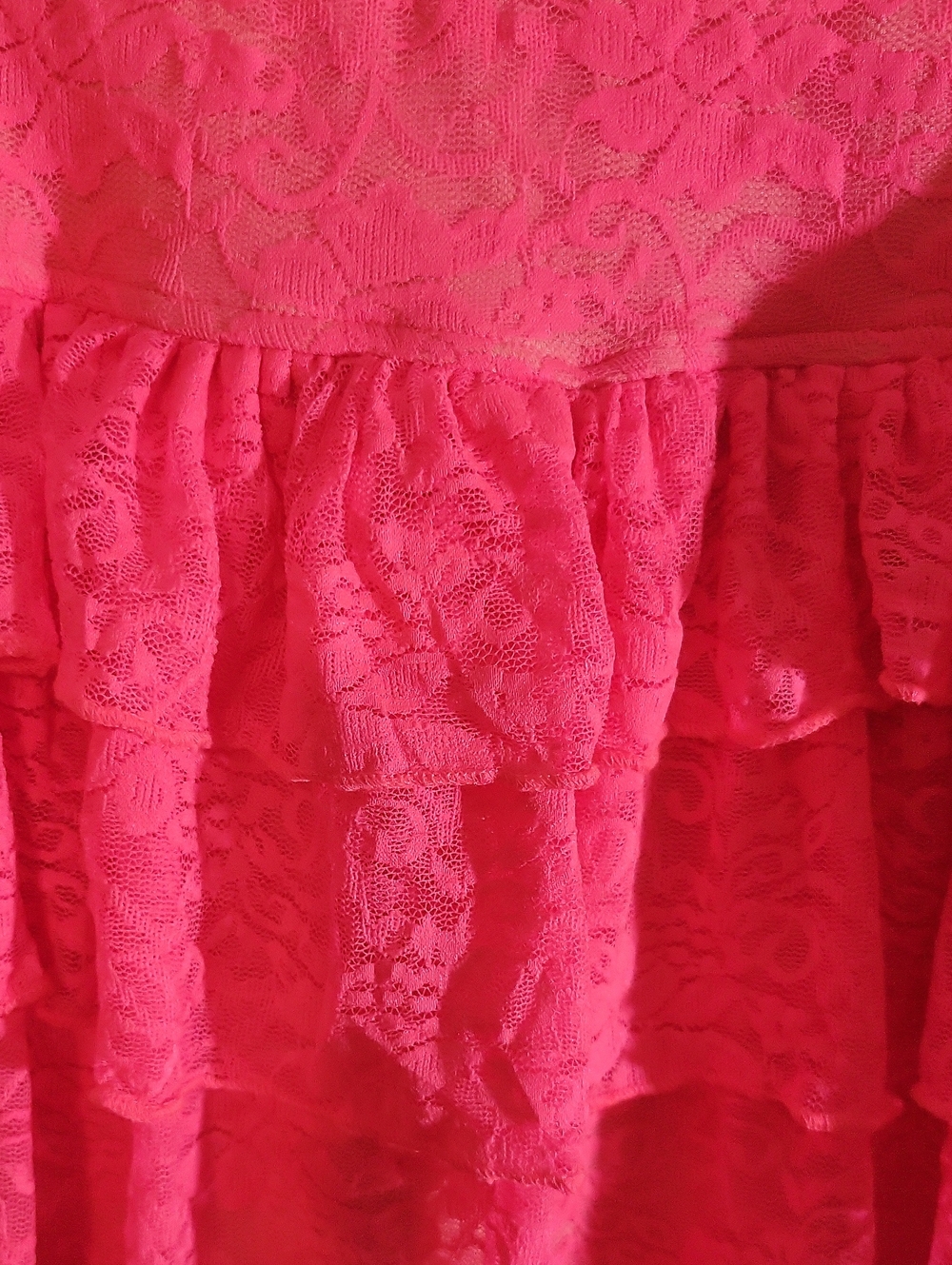 Hot Pink Ruffled Skirt - Picture 2 of 6